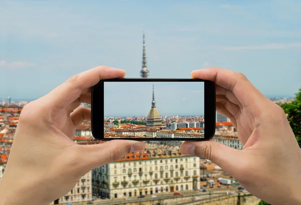 Tirar foto em torino — Fotografia de Stock