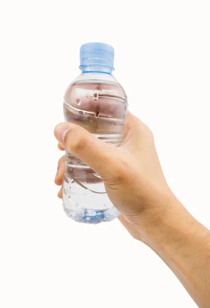 Con bottiglia di acqua minerale — Foto Stock