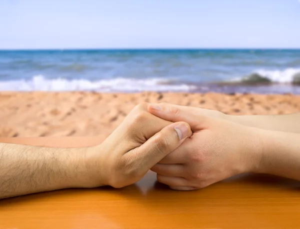 Älska på stranden — Stockfoto