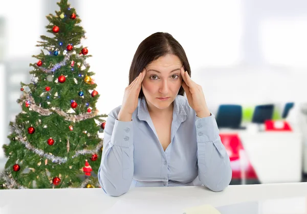 Empresária no Natal — Fotografia de Stock