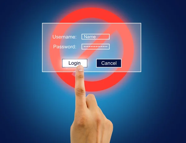 Acces denied in my interface — Stock Photo, Image