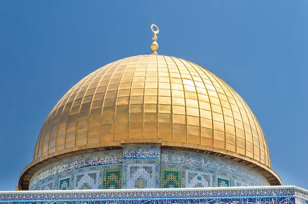 Detail der goldenen Kuppel des Felsens von Jerusalem — Stockfoto