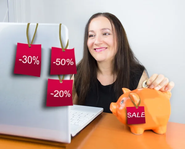 Store with discounts online — Stock Photo, Image