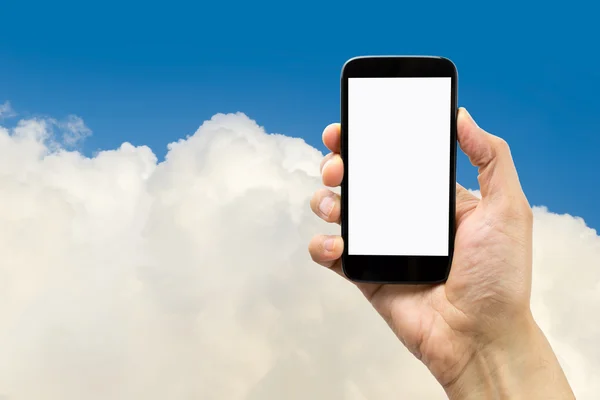 Je suis dans le cloud avec mon smartphone — Photo