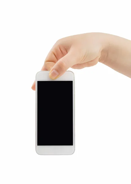 Das moderne Smartphone in der Hand — Stockfoto