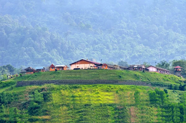 Casa na colina verde — Fotografia de Stock