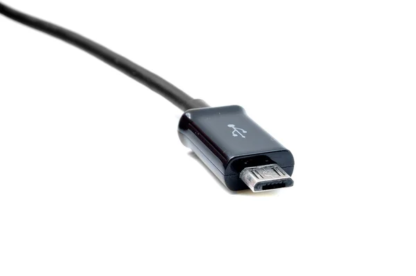 Zwarte USB-kabel — Stockfoto