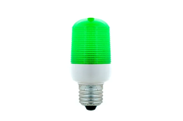 Yeşil ışık ampul — Stok fotoğraf