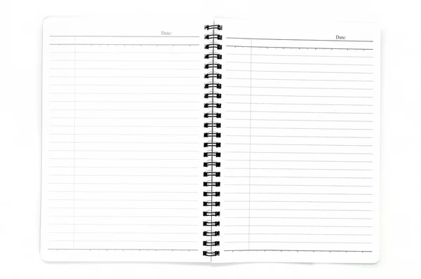 Caderno em branco aberto — Fotografia de Stock