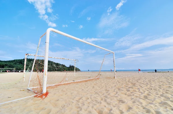 Posto de Metas na praia — Fotografia de Stock