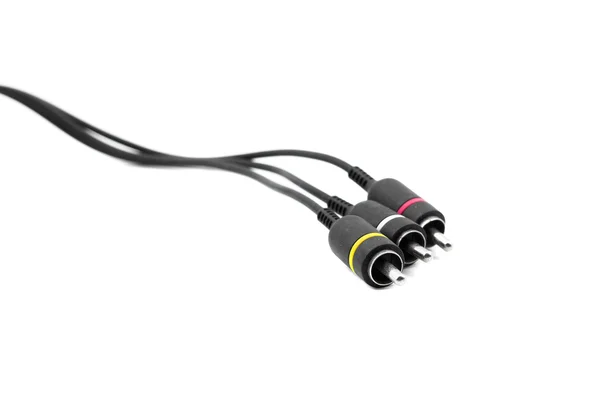 Analogové kabely audio-video — Stock fotografie