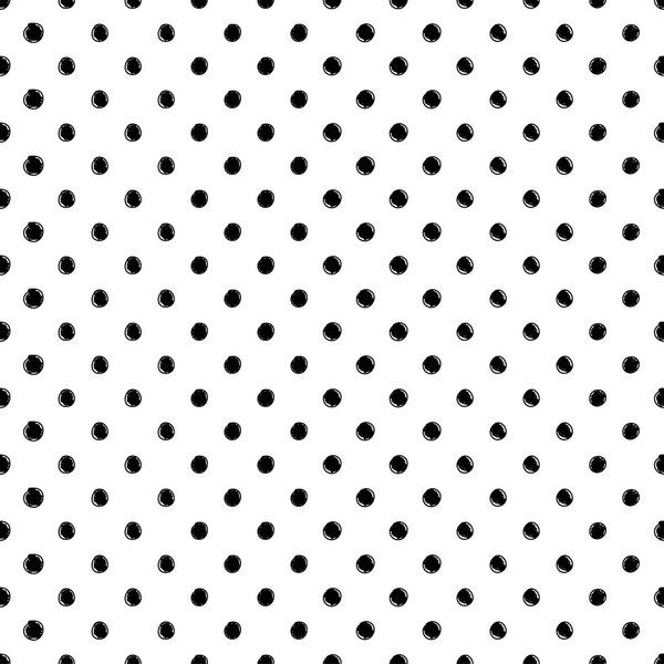 Vector seamless scribble dotted pattern