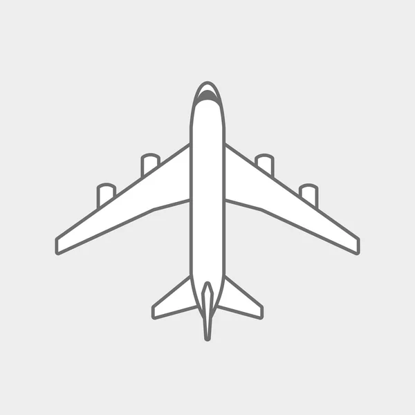 Αεροπλάνο μαύρο περίγραμμα — Διανυσματικό Αρχείο