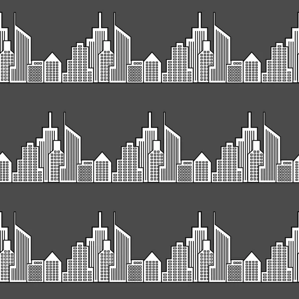 Fundo da cidade sem costura — Vetor de Stock