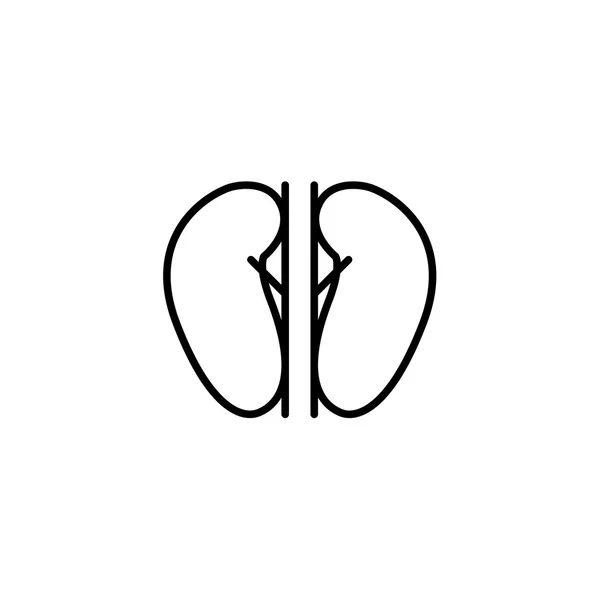Icona del rene vettoriale — Vettoriale Stock