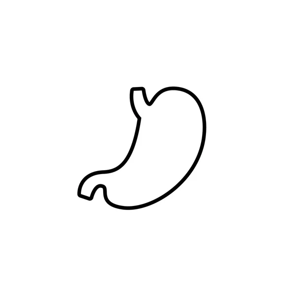 Vector plano icono estómago humano — Vector de stock