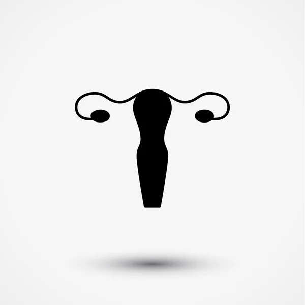 Vector uterus outline icon — Stock Vector
