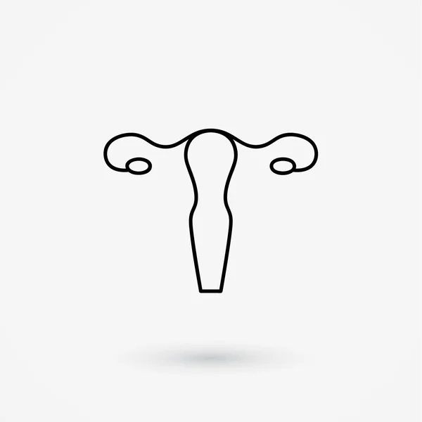 Icona del profilo dell'utero vettoriale — Vettoriale Stock