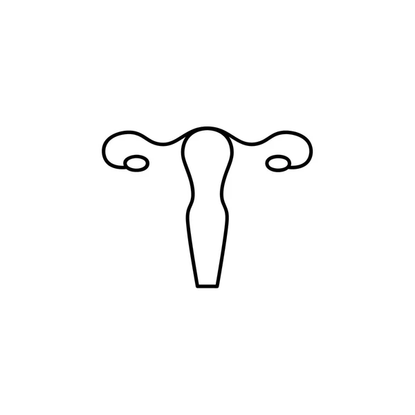 Vector uterus outline icon — Stock Vector