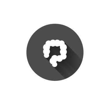 Vektör Kolonu düz uzun gölge simgesi