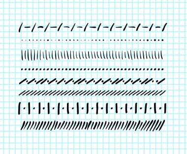 Vektör çizilmiş doodle sınırları