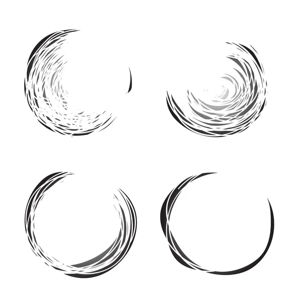 Grunge vector círculos conjunto — Vector de stock