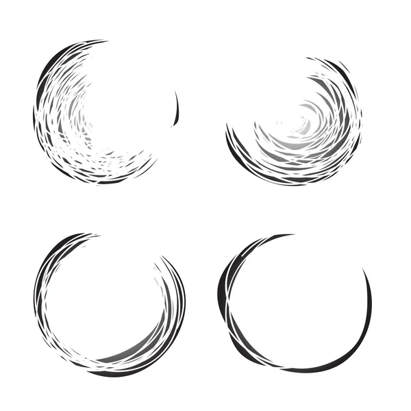 Grunge vector cirkels set — Stockvector