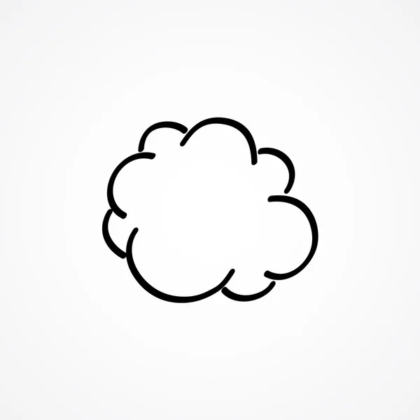 Nube vectorial dibujada a mano — Vector de stock