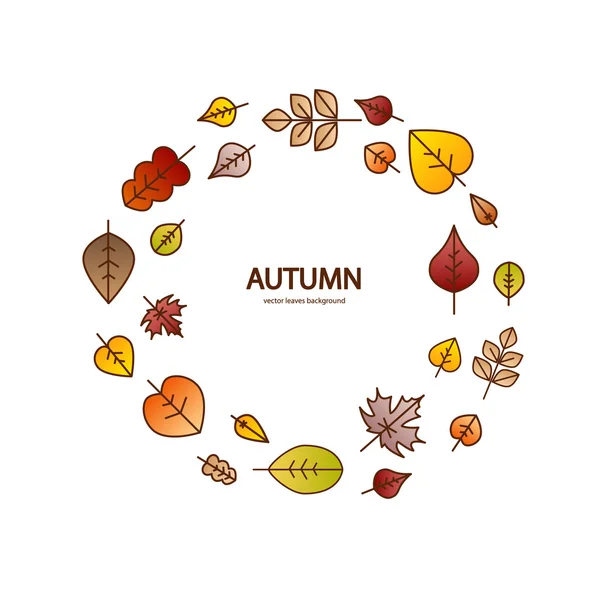 Vector nice modern fall leaves autumn decorative background banner — Stock Vector