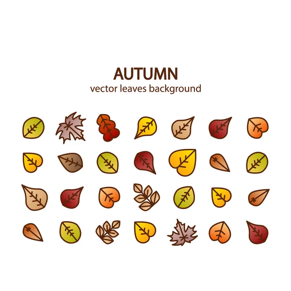 Vector nice modern fall leaves autumn decorative background banner — Stock Vector