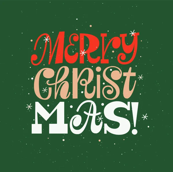 God jul bokstäver kort eller inbjudan design — Stock vektor