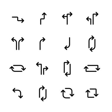 Ok simgelerini tazele. Piksel mükemmel düzenlenebilir vuruş