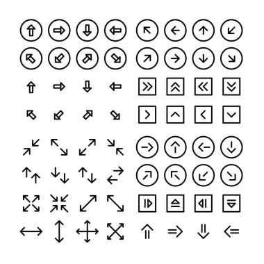 Piksel mükemmel düzenlenebilir oklar ve noktalar