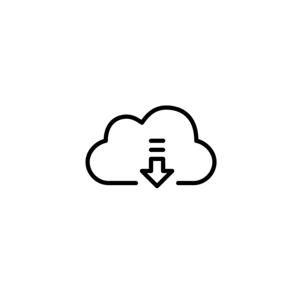 Downloaden van cloud storage vector icoon. Pixel perfecte, aanpasbare slag — Stockvector