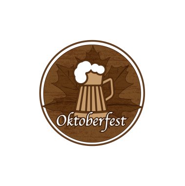 kahverengi oktoberfest damgası