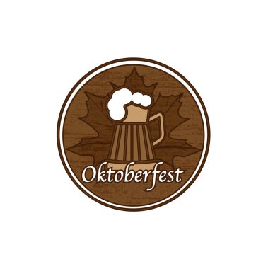 kahverengi oktoberfest damgası