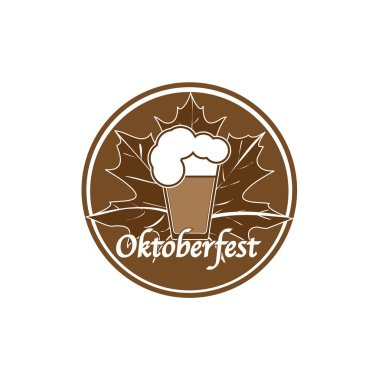 kahverengi oktoberfest damgası