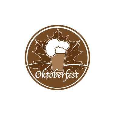 kahverengi oktoberfest damgası