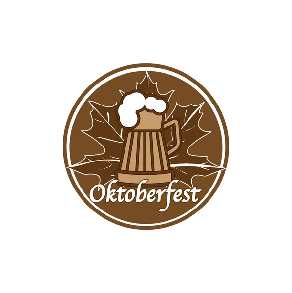 Carimbo castanho Oktoberfest — Vetor de Stock