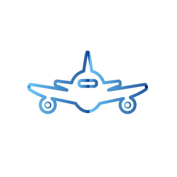 Abstrait coloré minimaliste avion logo — Image vectorielle