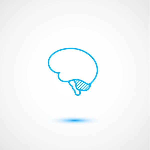 Icono cerebral mínimo — Vector de stock