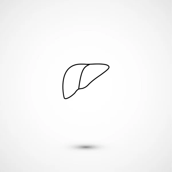 Icône foie simple — Image vectorielle