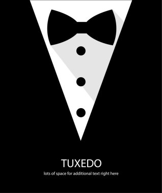 Black and white bow tie tuxedo clipart