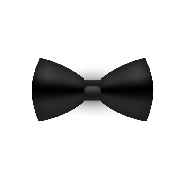 Semi-realistic black bow tie — Stock Vector