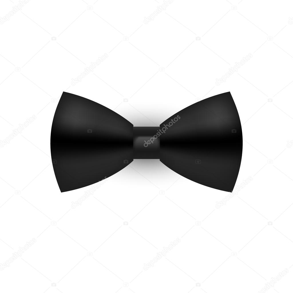 Semi-realistic black bow tie