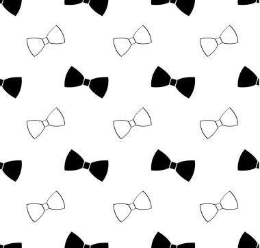 Sorunsuz siyah beyaz papyon desen