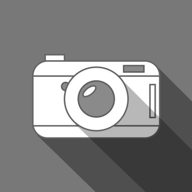 Uzun düz gölge kamera simgesi