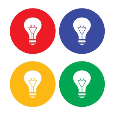 Daire basit ampul simgeler