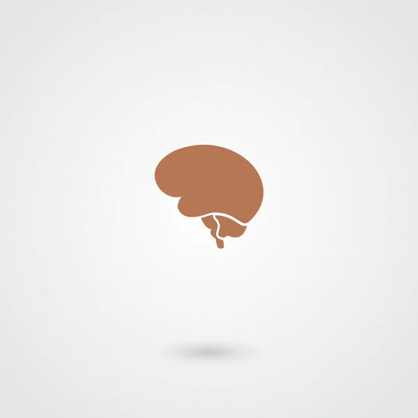 Einfache minimalistische Gehirn-Ikone — Stockvektor