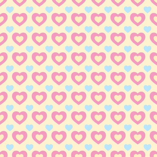 Coeurs rétro colorés sans couture Valentine — Image vectorielle